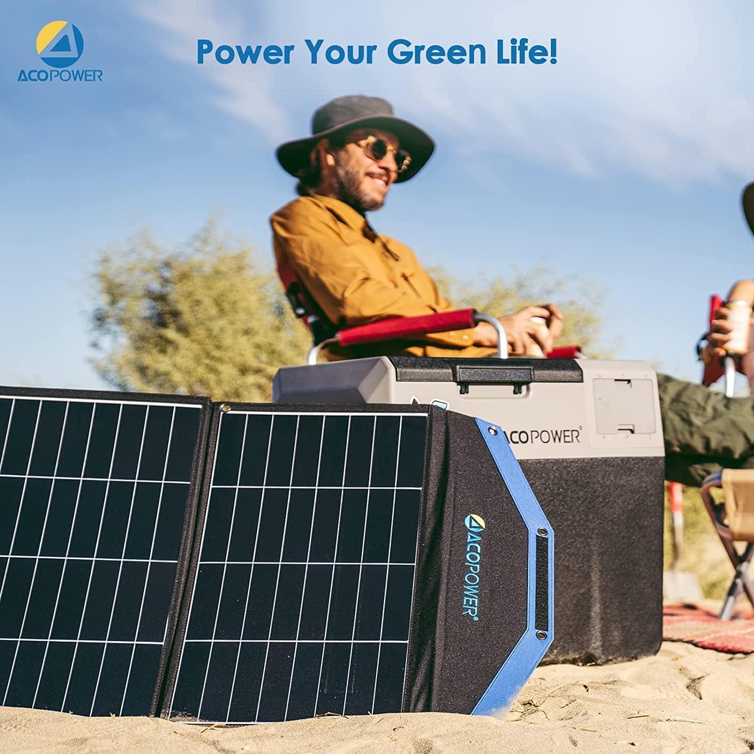 ACOPOWER Solar Freezer Portable Cooler with Solar Panel - Benebomo