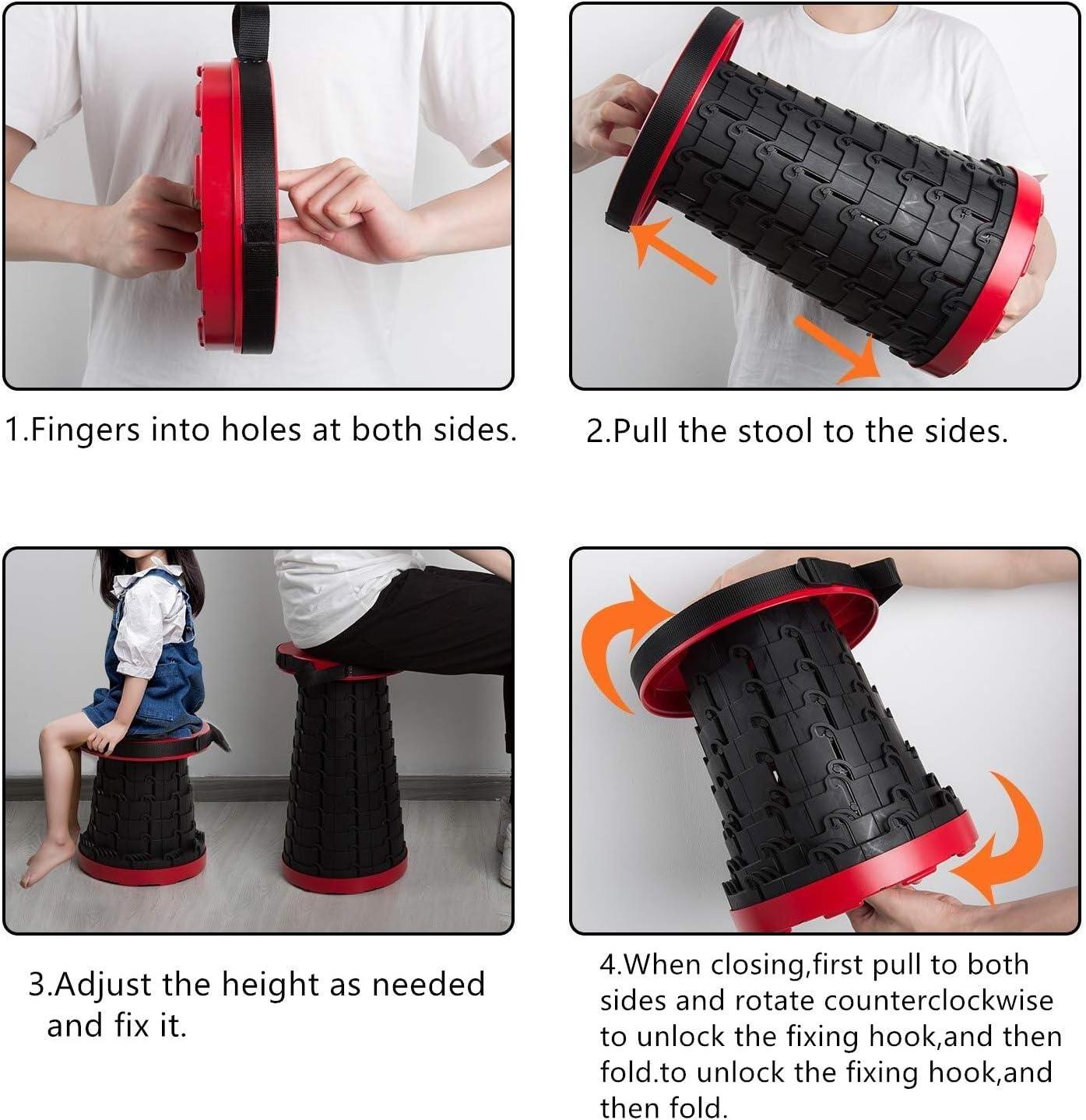 Adjustable Stool for Outdoor and Indoor Use Multicolor - Benebomo