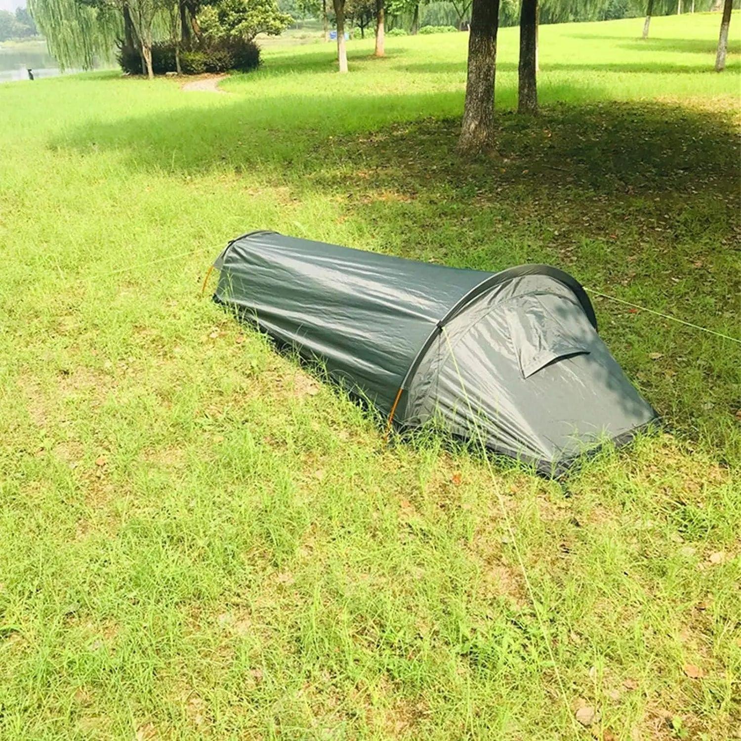 Augustusws 1 Person Bivy Tent Ultralight Polyester Waterproof Green - Benebomo