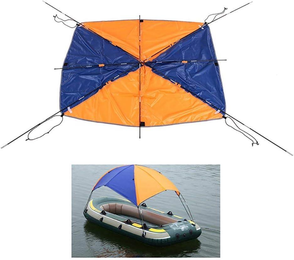 Boat Sun Shade for 4 to 5 Persons Waterproof Orange - Benebomo