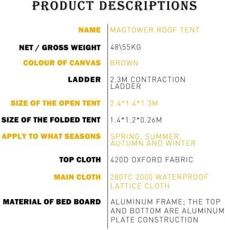 CAMAQUI Roof Tent for 4 People Waterproof Truck Tent - Benebomo