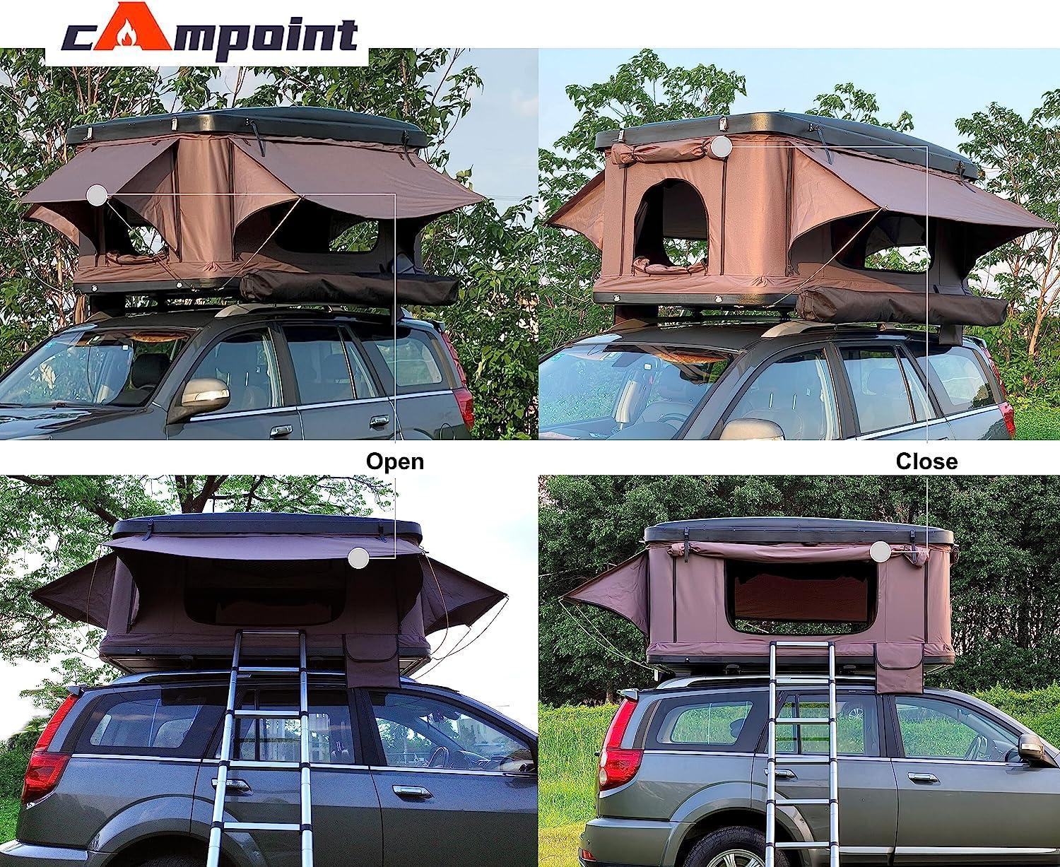 Campoint Hard Shell Roof Tent for 2 People Pop Up Truck Tent - Benebomo