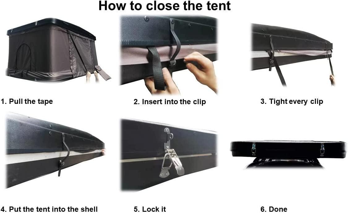 Campoint Hard Shell Roof Tent for 2 People Pop Up Truck Tent - Benebomo