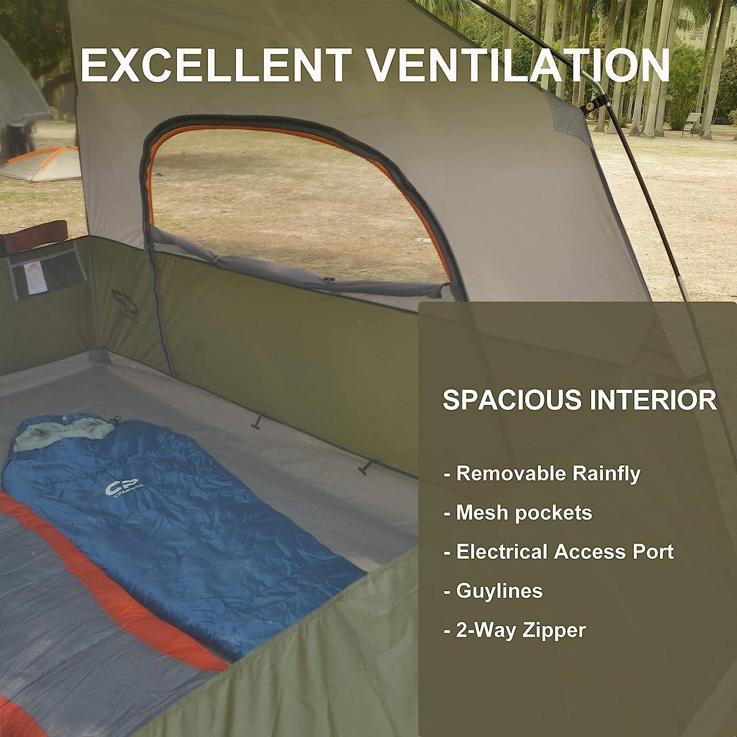 CAMPROS Dome Tent 4 Person Camping Tent Easy Setup with Rainfly - Benebomo