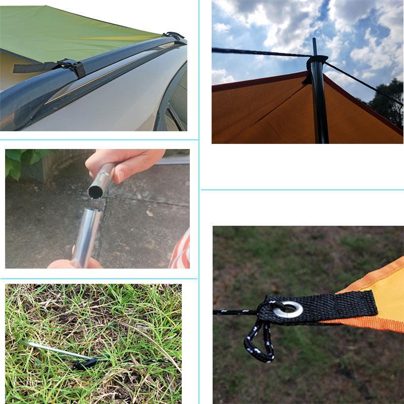 Car Tent Green Sun Shade Premium 210D Oxford - Benebomo