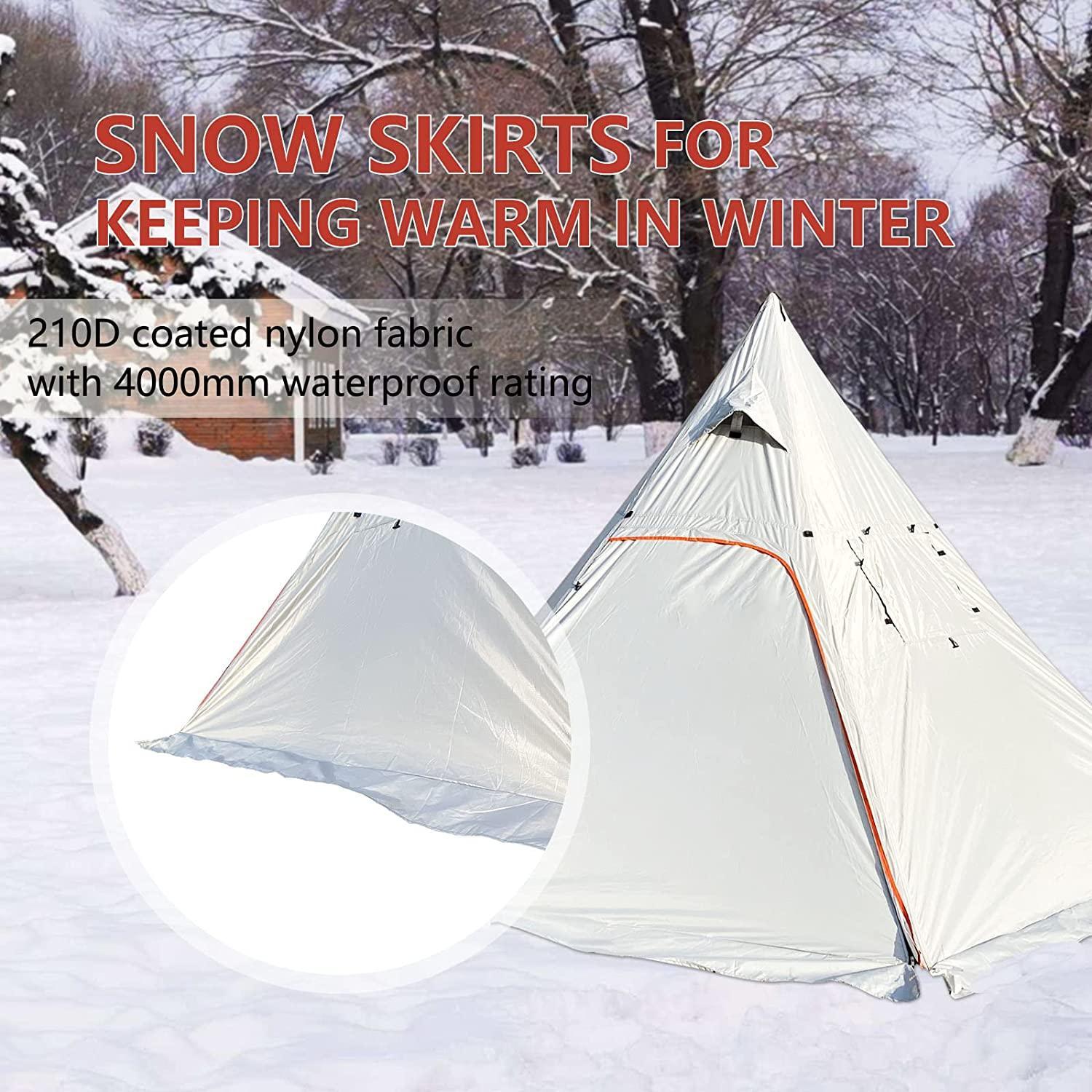 DANWKEIJI Pyramid Tent for 4 Person Nylon Teepee Tent - Benebomo