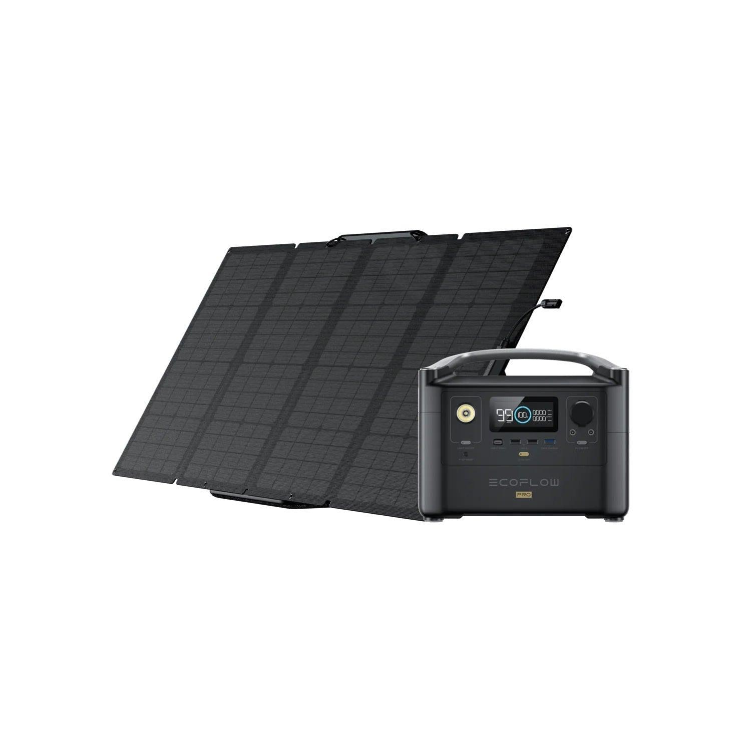 EcoFlow Solar Generator RIVER Pro with 160W Portable Solar Panel - Benebomo
