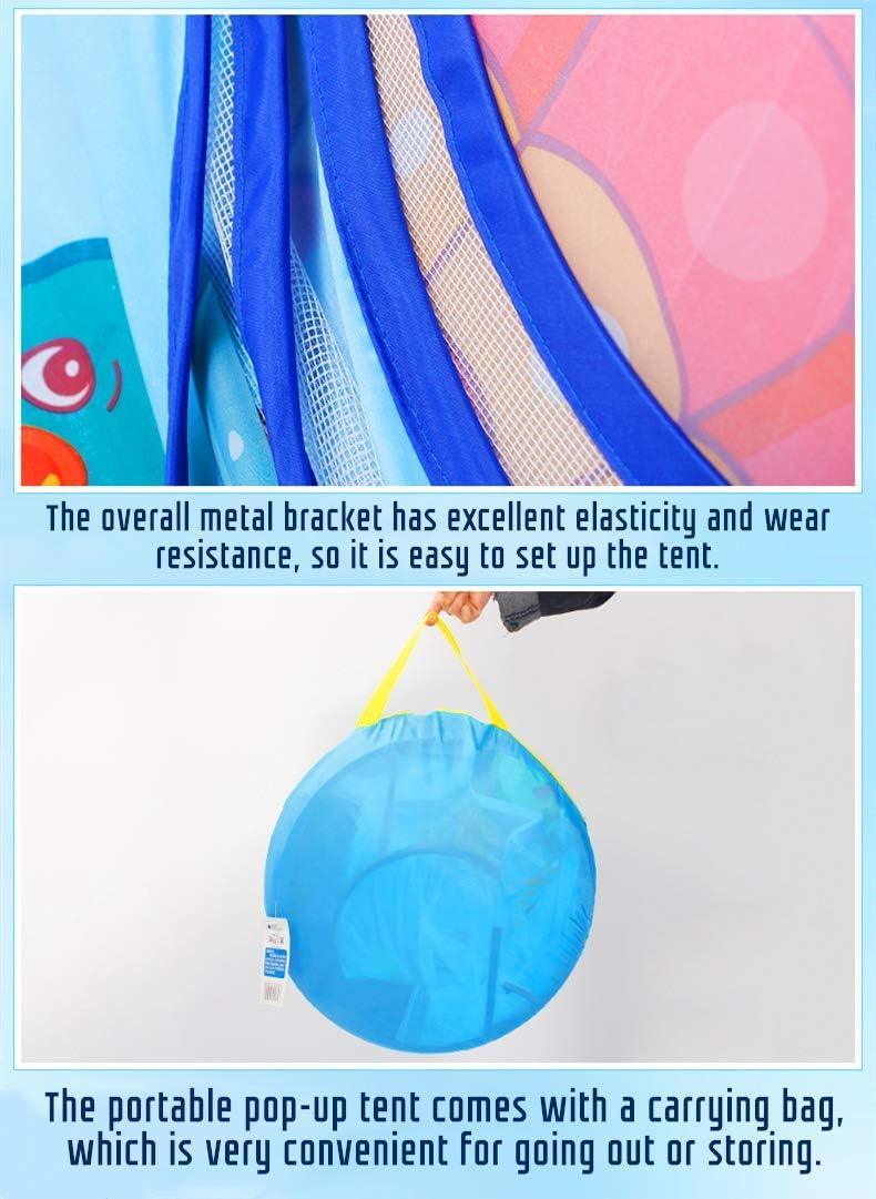 Kid's Blue Pop - Up Tent Ocean World Tunnel Tent - Benebomo