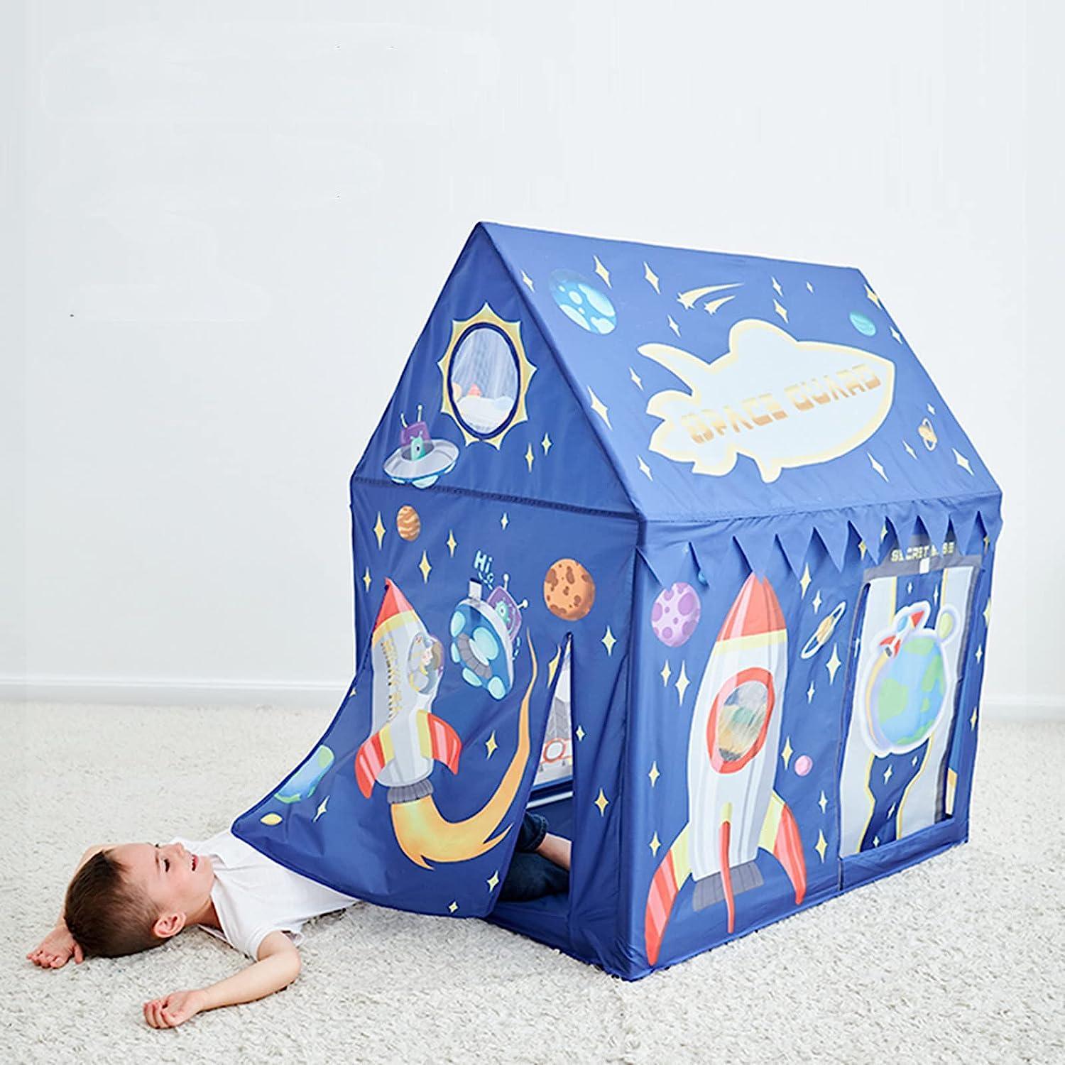 Kid's Blue Wendy House Aerospace Play Tent - Benebomo