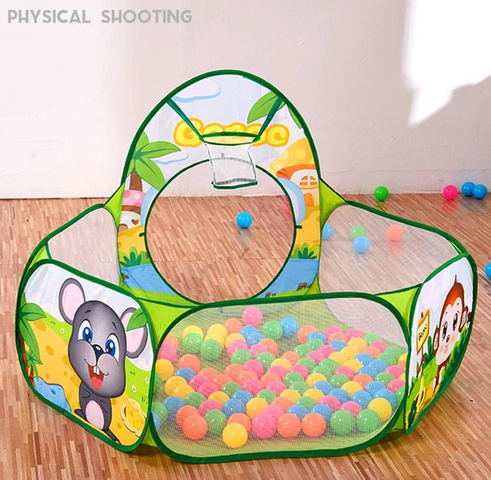 Kid's Green Pop - Up Tent Animal World Play Tent - Benebomo