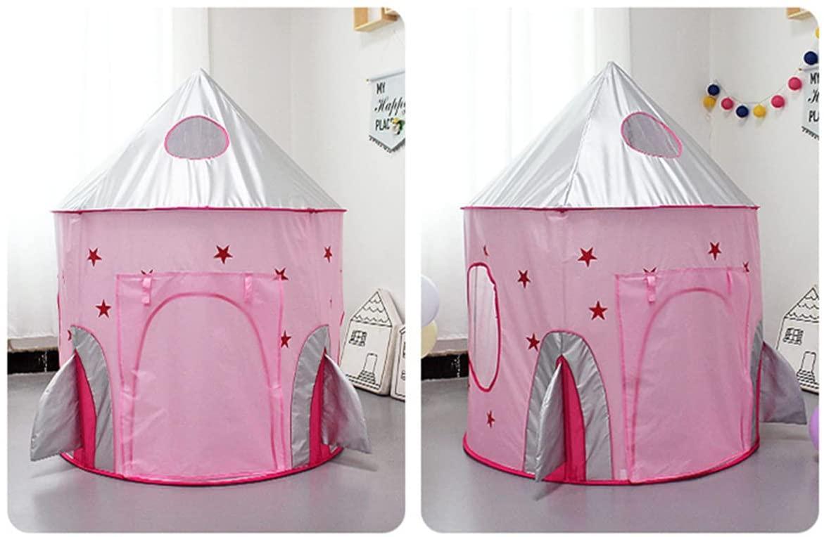 Kid's Pink Moon and Star Tunnel Tent Polyster - Benebomo