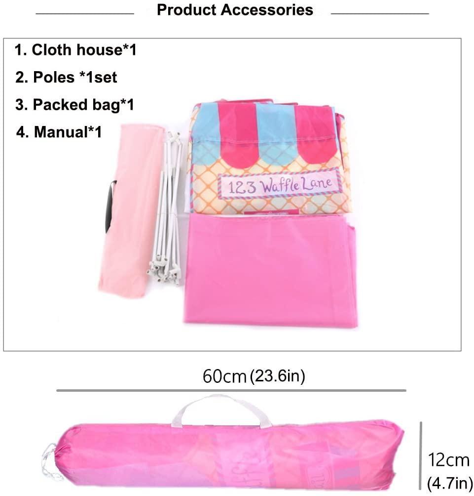 Kid's Pink Tent Polyester Wendy House Benebomo - Benebomo