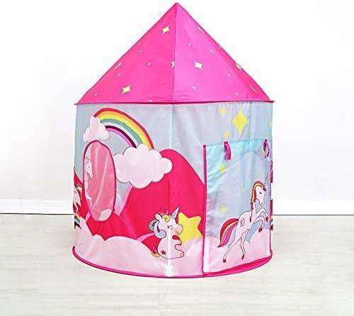 Kid's Pink Tunnel Tent Unicorn Play Tent with Ball Pit - Benebomo