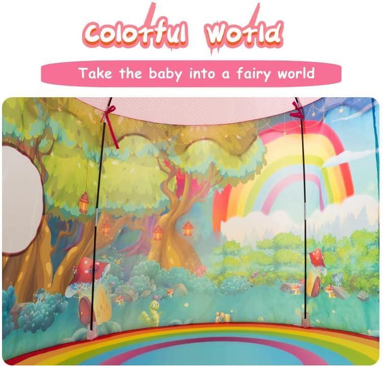 Kid's Pink Yurt Fairy Play Tent Polyester - Benebomo