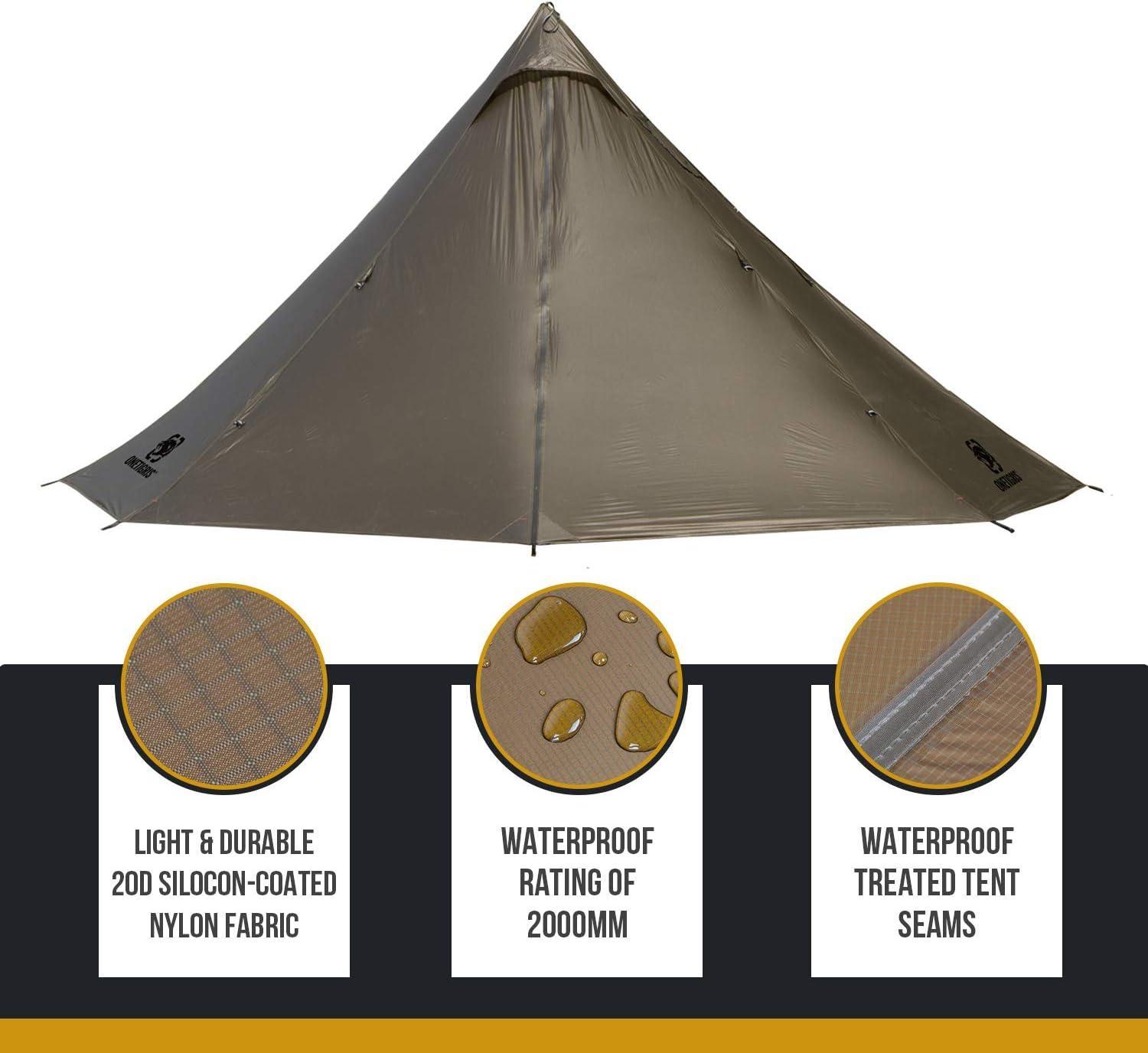 OneTigris Pyramid Tent for 2 Person Waterproof Teepee Tent - Benebomo