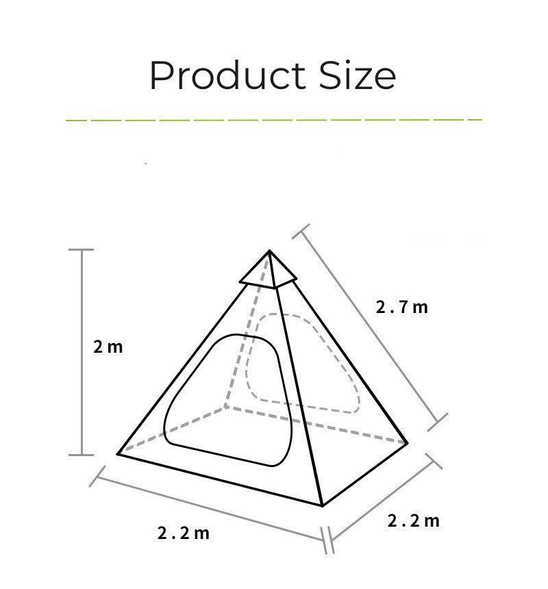 Pyramid Tent for Adult's 3 to 4 Person Beige - Benebomo