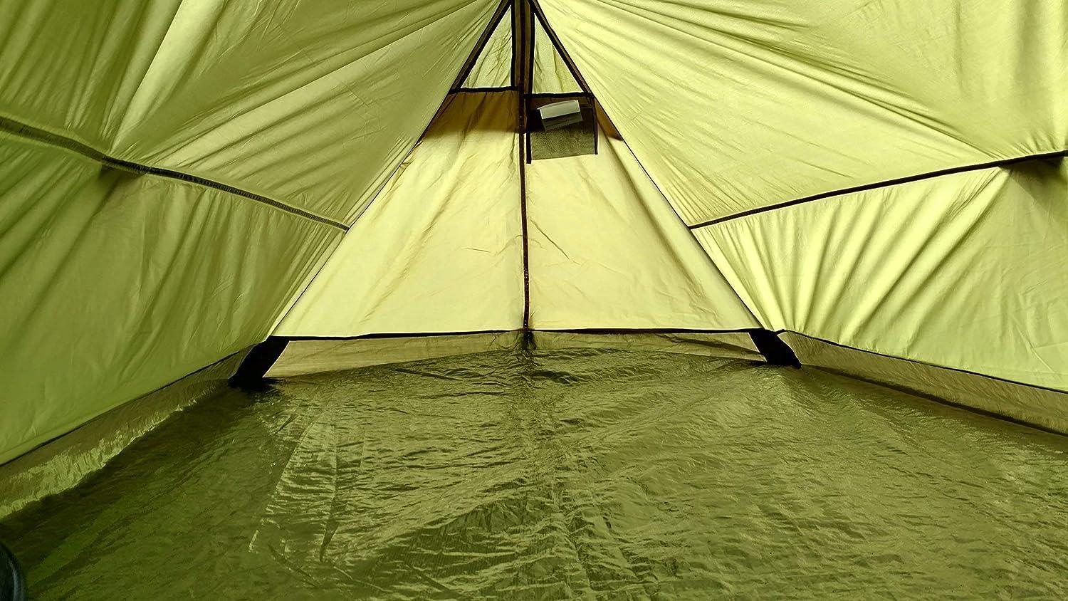 River Country Products Ridge Tent for 2 People Green Polyester Trekker Tent - Benebomo