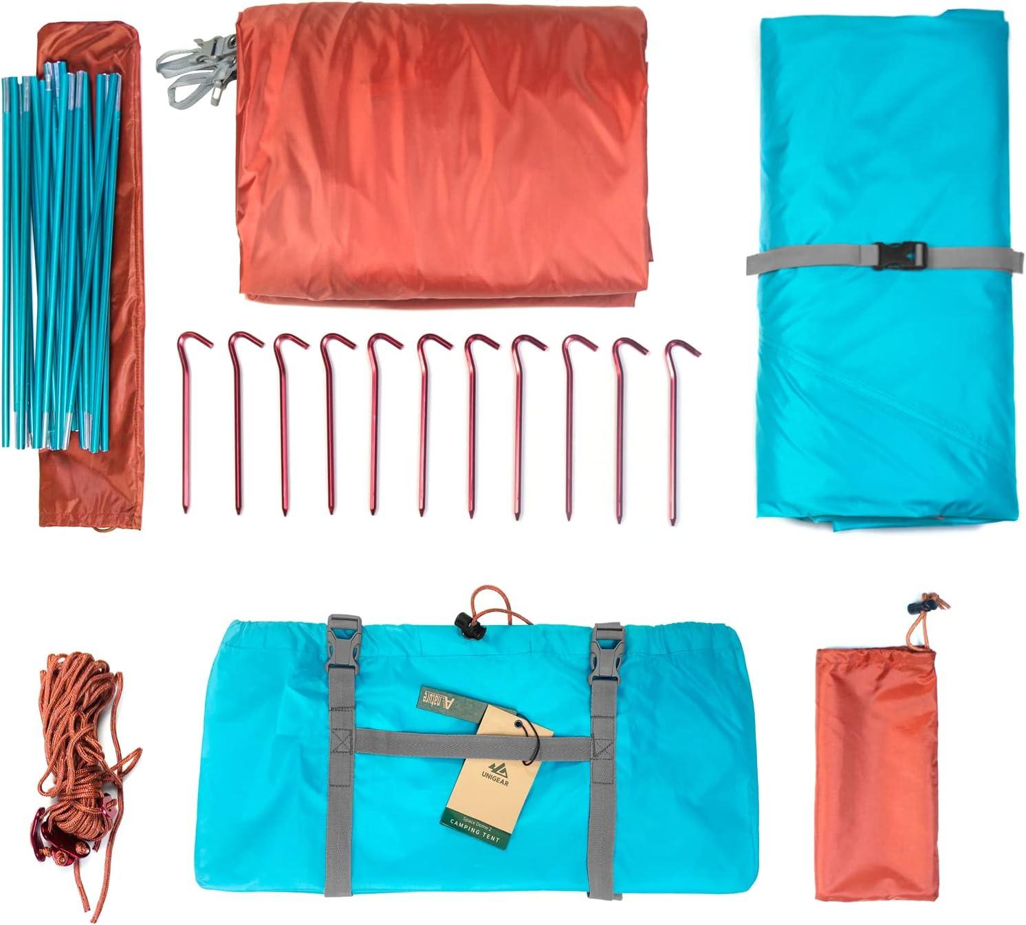 unigear geodesic tent blue polyester waterproof dome package