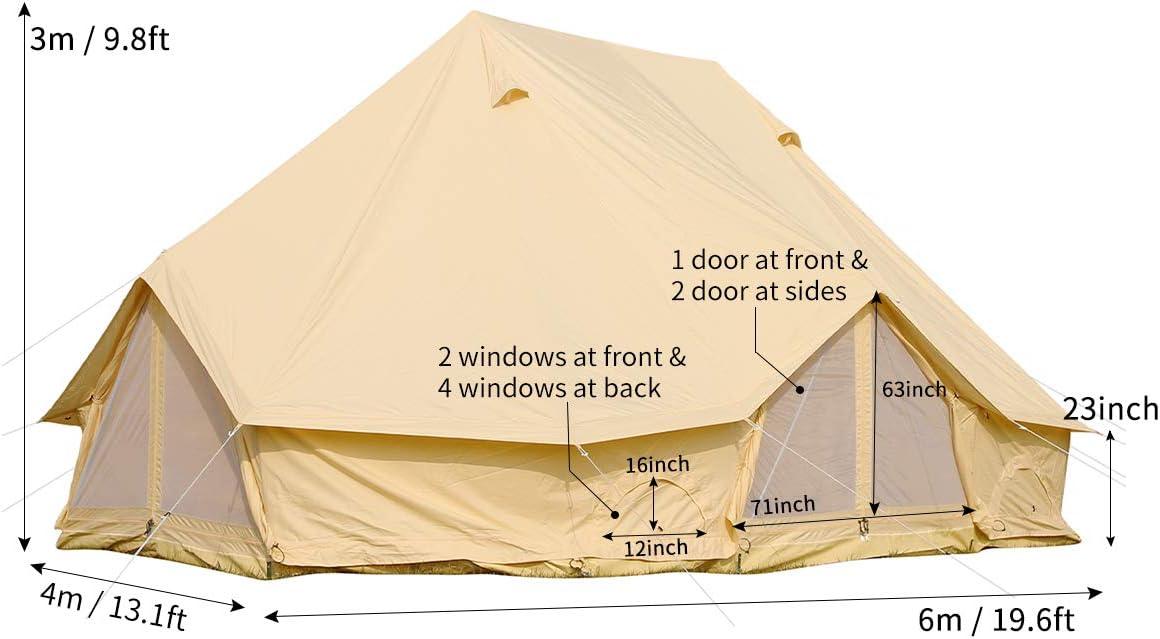 Unistrength Large Bell Tent Glamping Tent Size