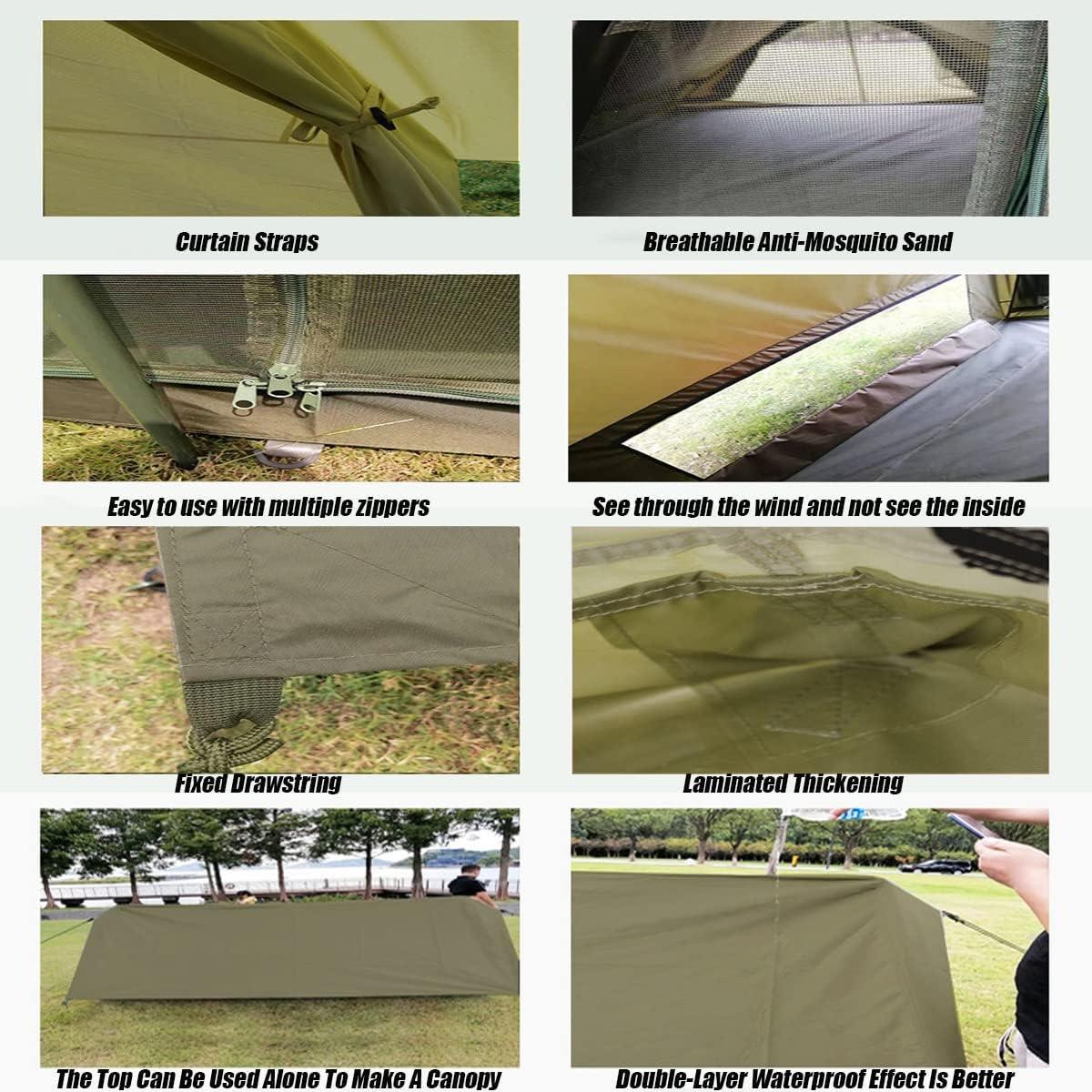 yjgzdy ridge tent green canvas waterproof details