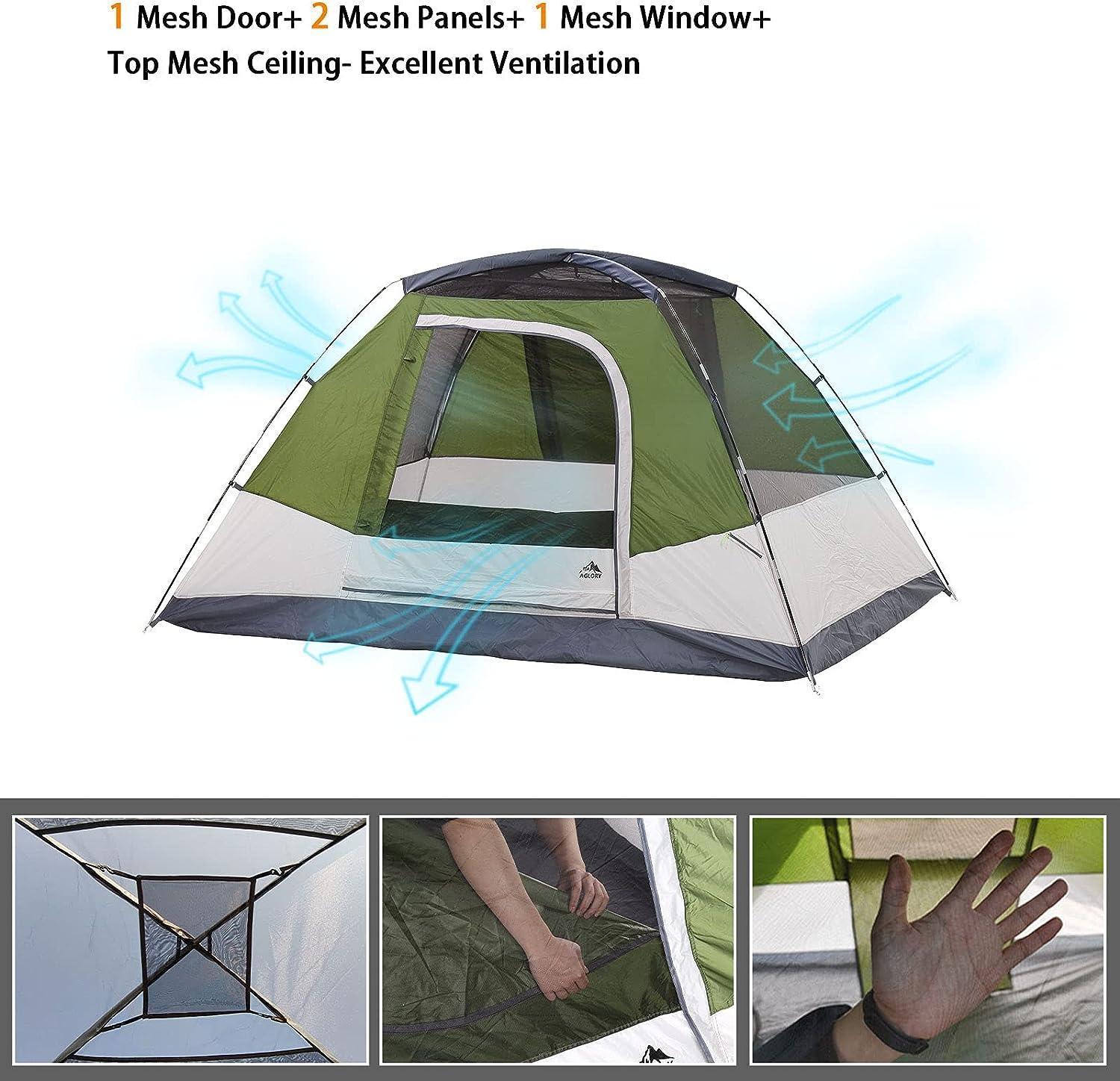 AGLORY Dome Tent for 2 People 3 Season Waterproof Camping Tent - Benebomo