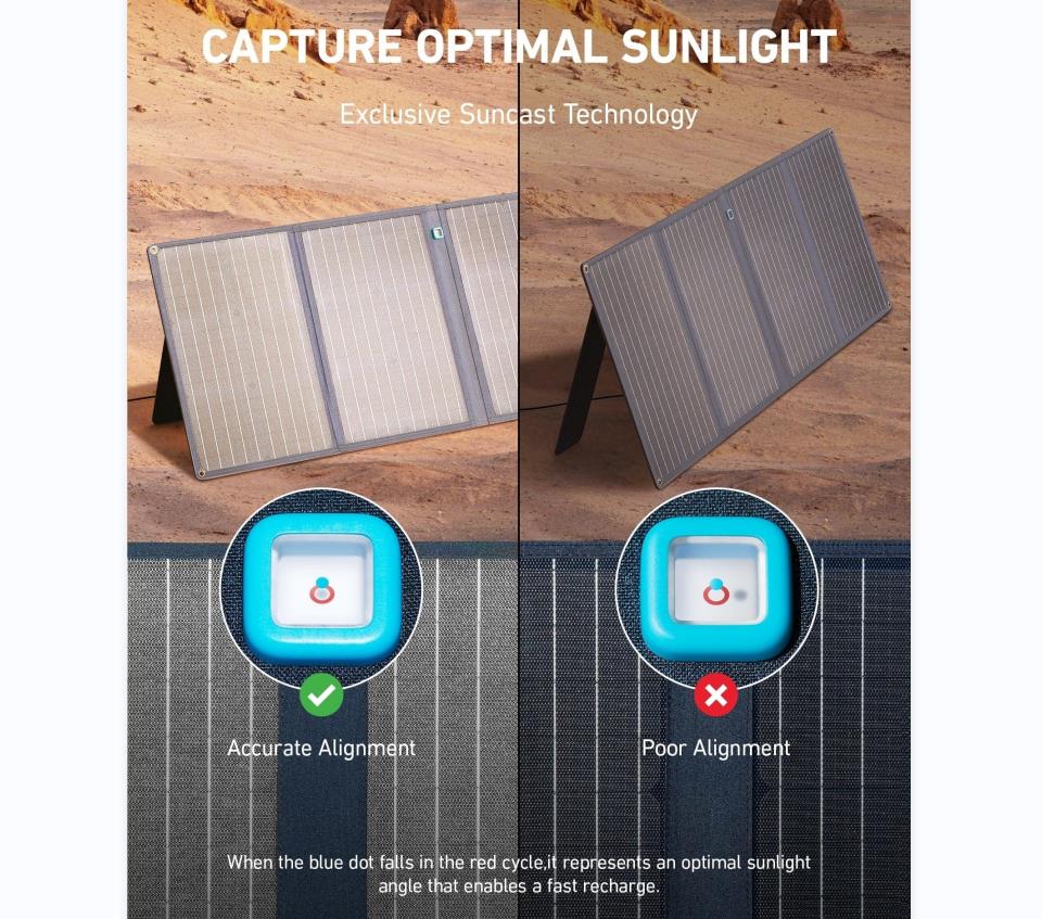 Anker Solar Generator 521 100W Solar Panel Optimal Sunlight