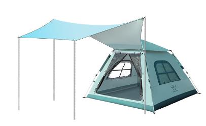 Blue Integrated Canopy Tent