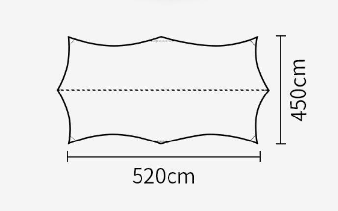 Blue Octagonal Sun Shade Canopy Waterproof Oxford for Outdoor - Benebomo