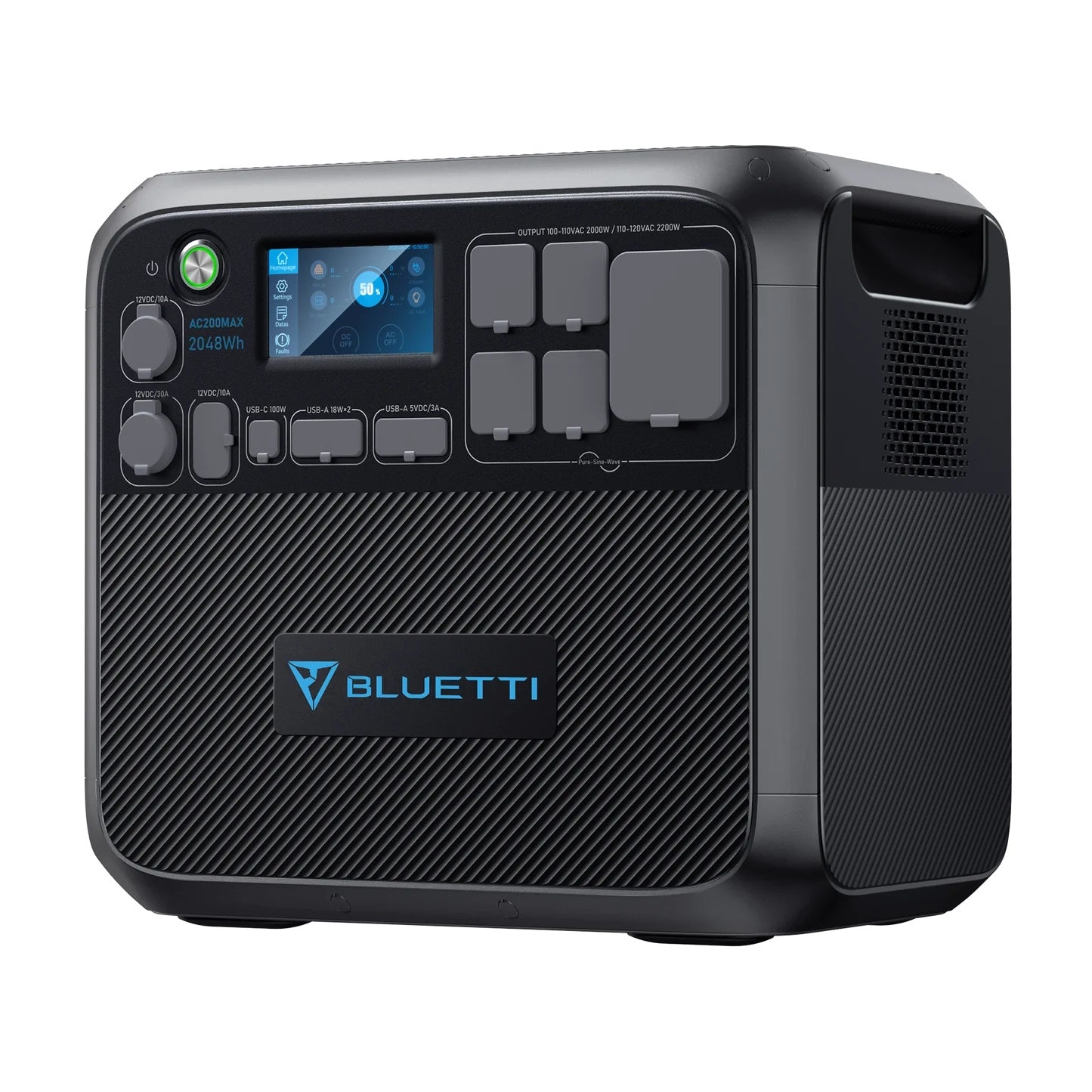 Bluetti Portable Power Station Ac200Max Side