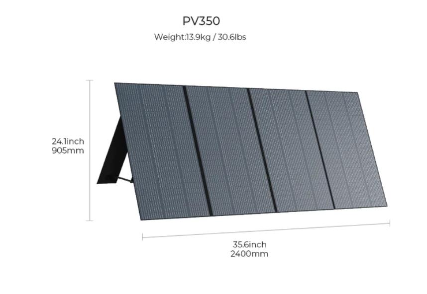 Bluetti Solar Panel 350W Size