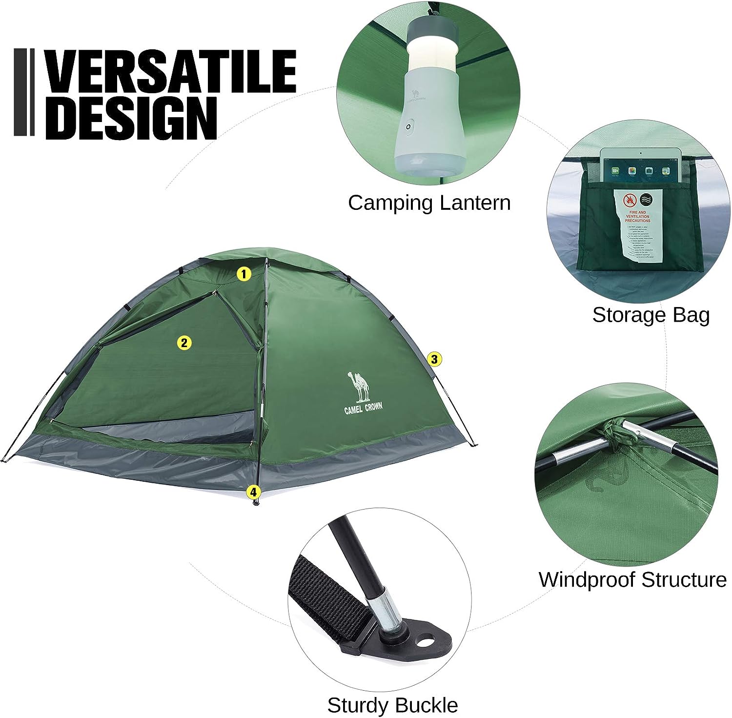 camel crown dome tent features