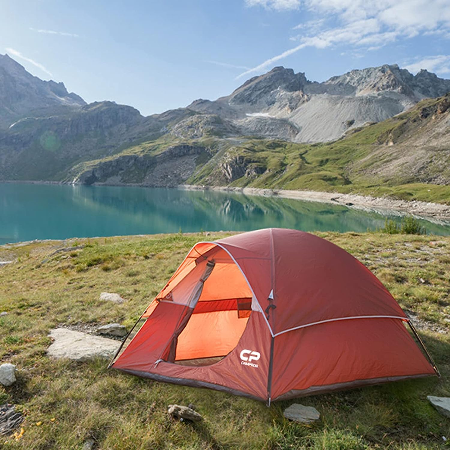 campros dome tent for camping outside