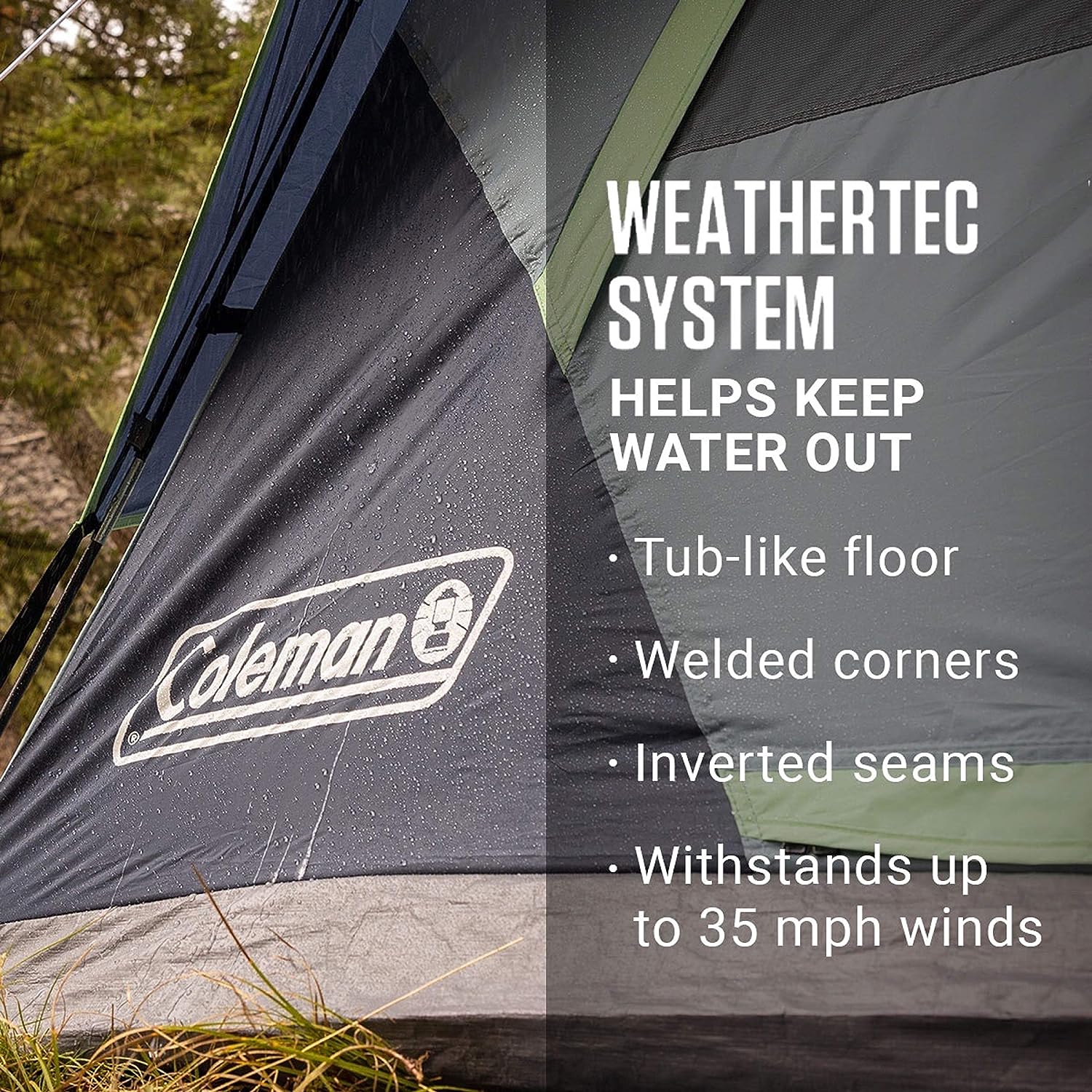 coleman dome tent feature