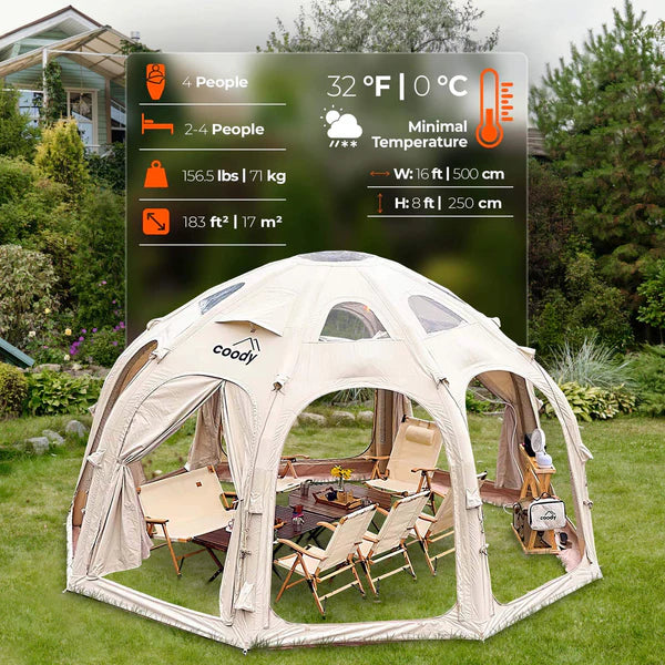 Coody Dome Octopus Inflatable Shelter for 2-4 person