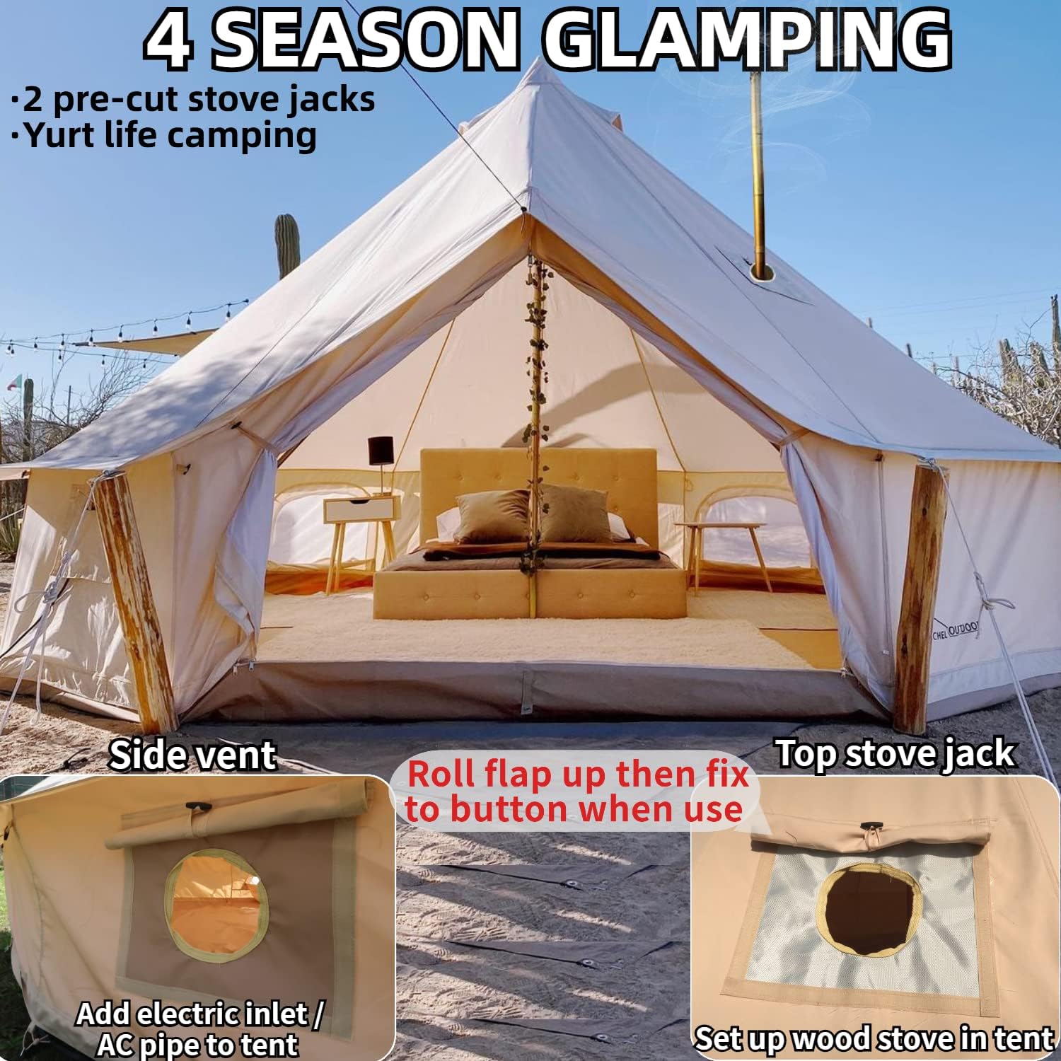 Danchel Bell Tent For Glamping 4 Season