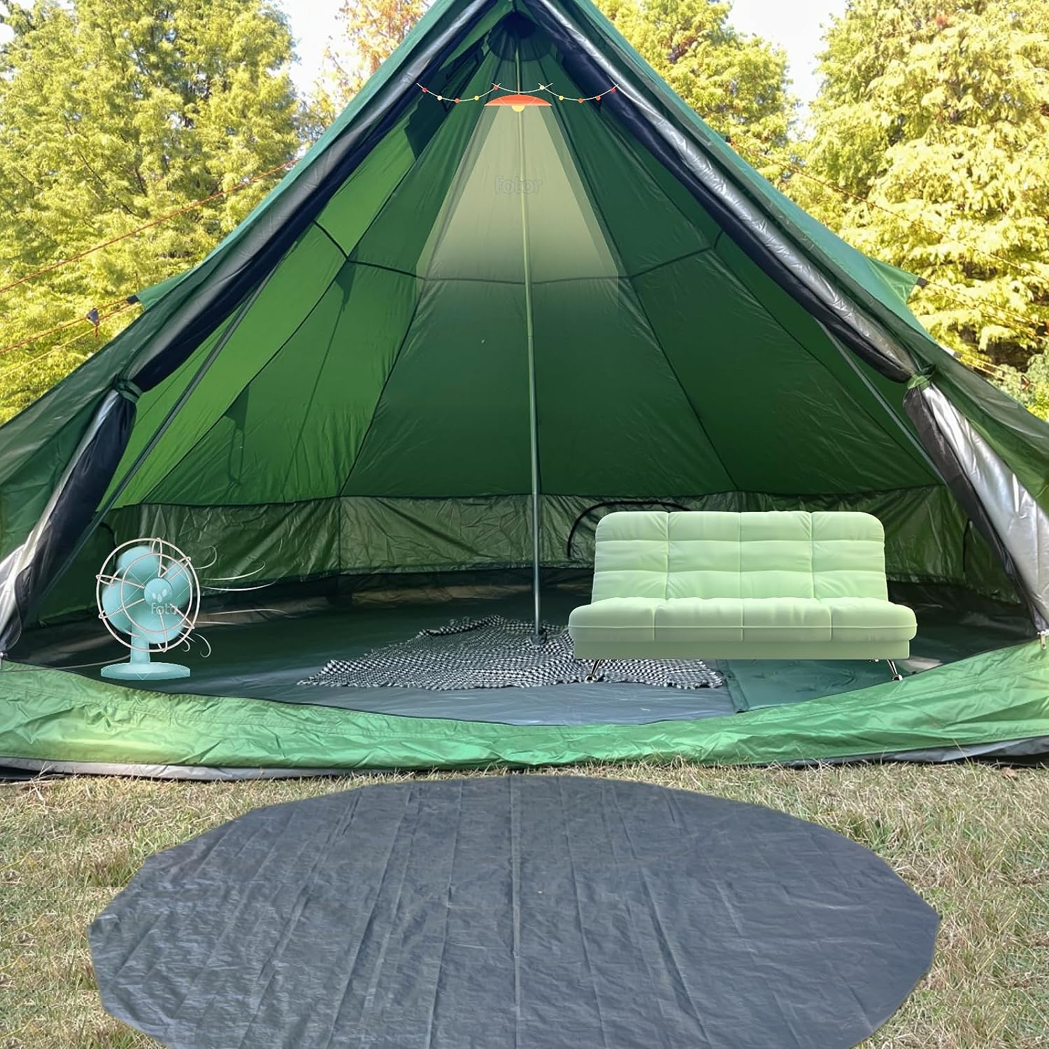 Danchel Glamping Tent Bell Tent Internal