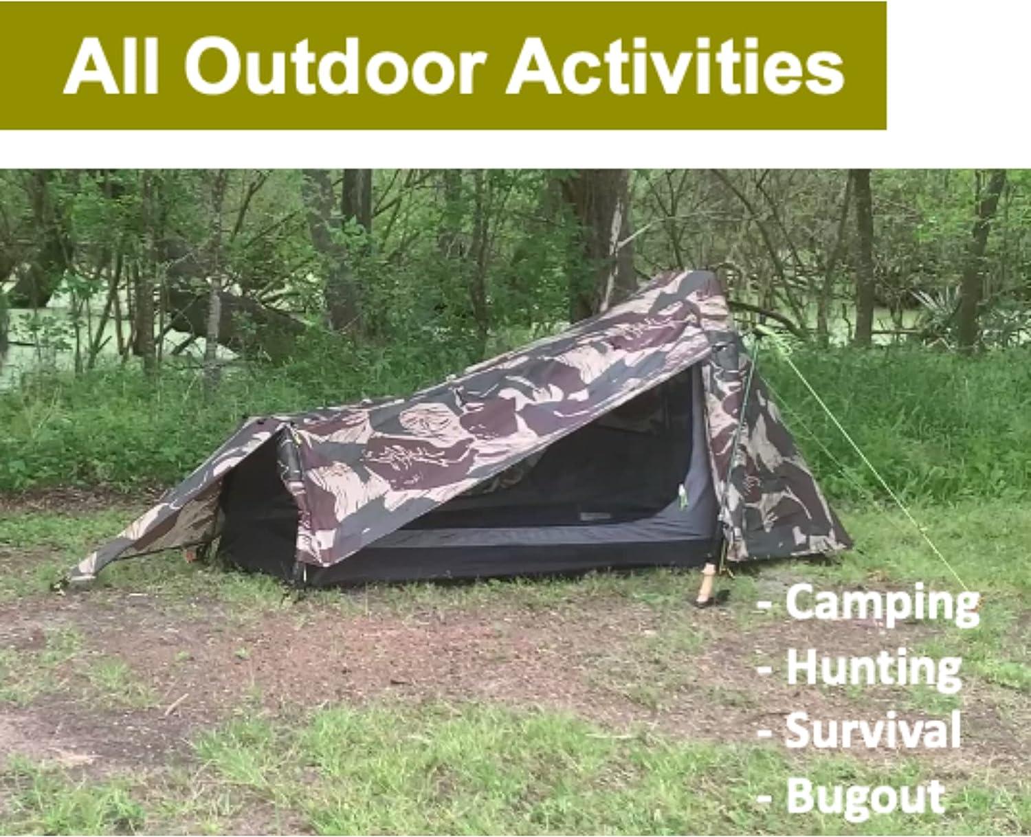 dragoon unlimited bivy tent camouflage survival shelter setup