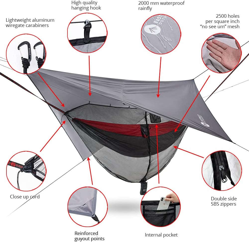 easthills outdoors hammock tent gray structure