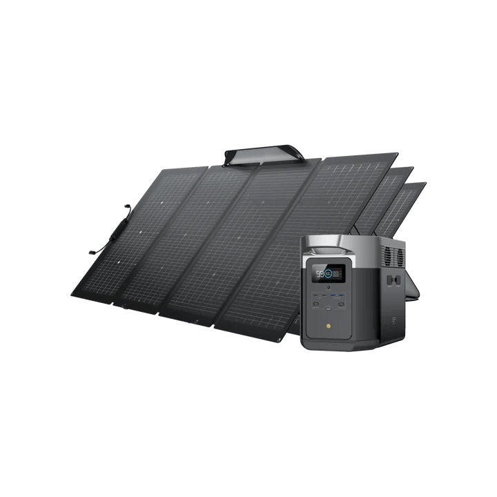 Ecoflow Delta Max With 3 220W Portable Solar Panel