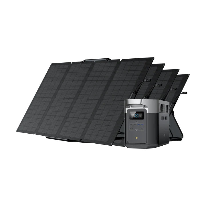 Ecoflow Delta Max With Four 160W Portable Solar Panel
