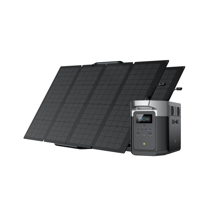 Ecoflow Delta Max With Two 160W Portable Solar Panel