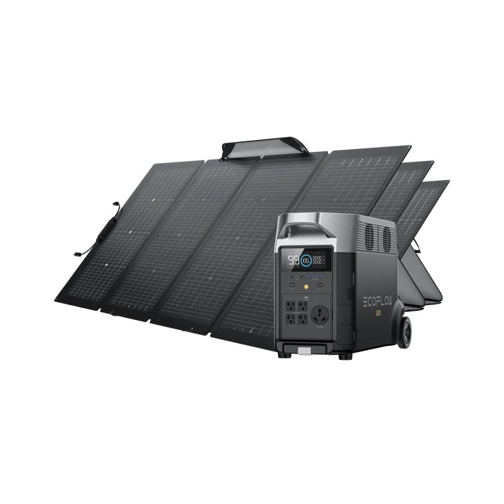 Ecoflow Delta Pro With 3 220W Portable Solar Panel