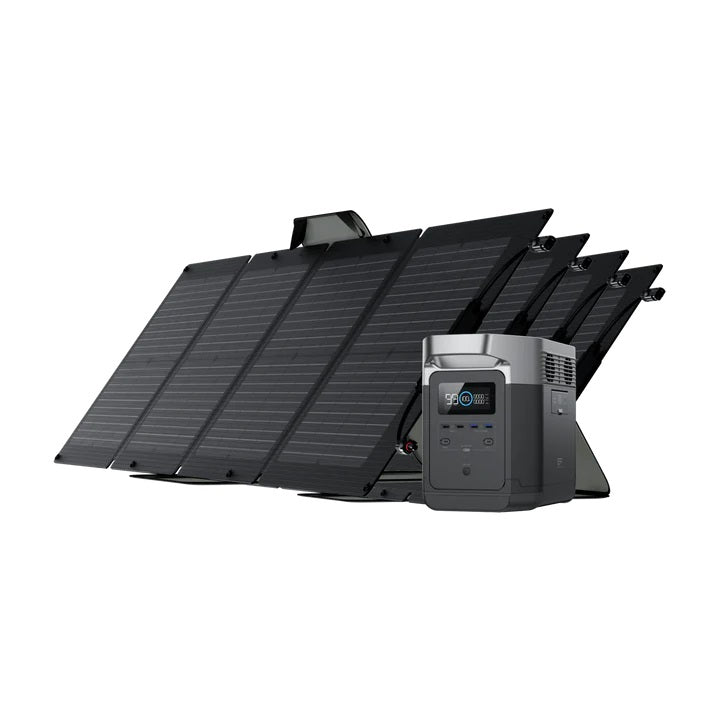 Ecoflow Delta With Four 110W Portable Solar Panels