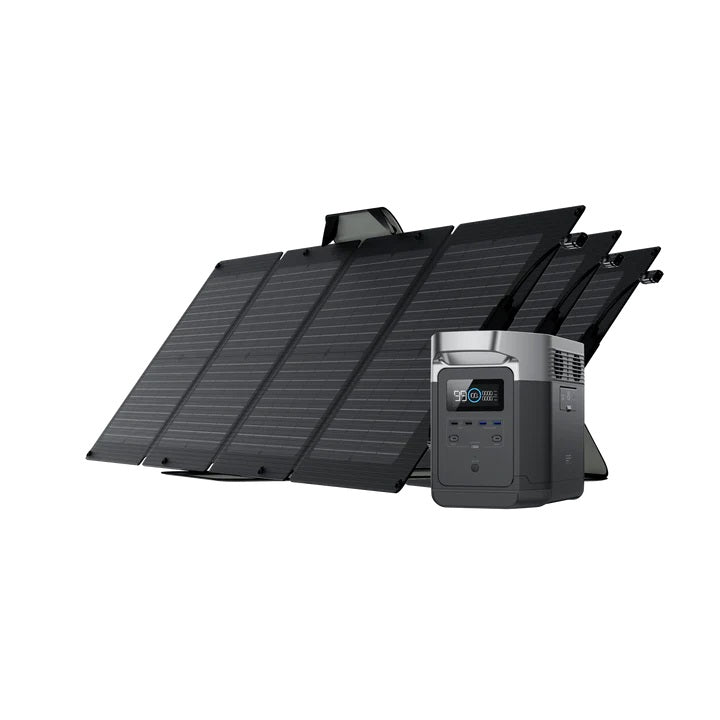 Ecoflow Delta With Three 110W Portable Solar Panels