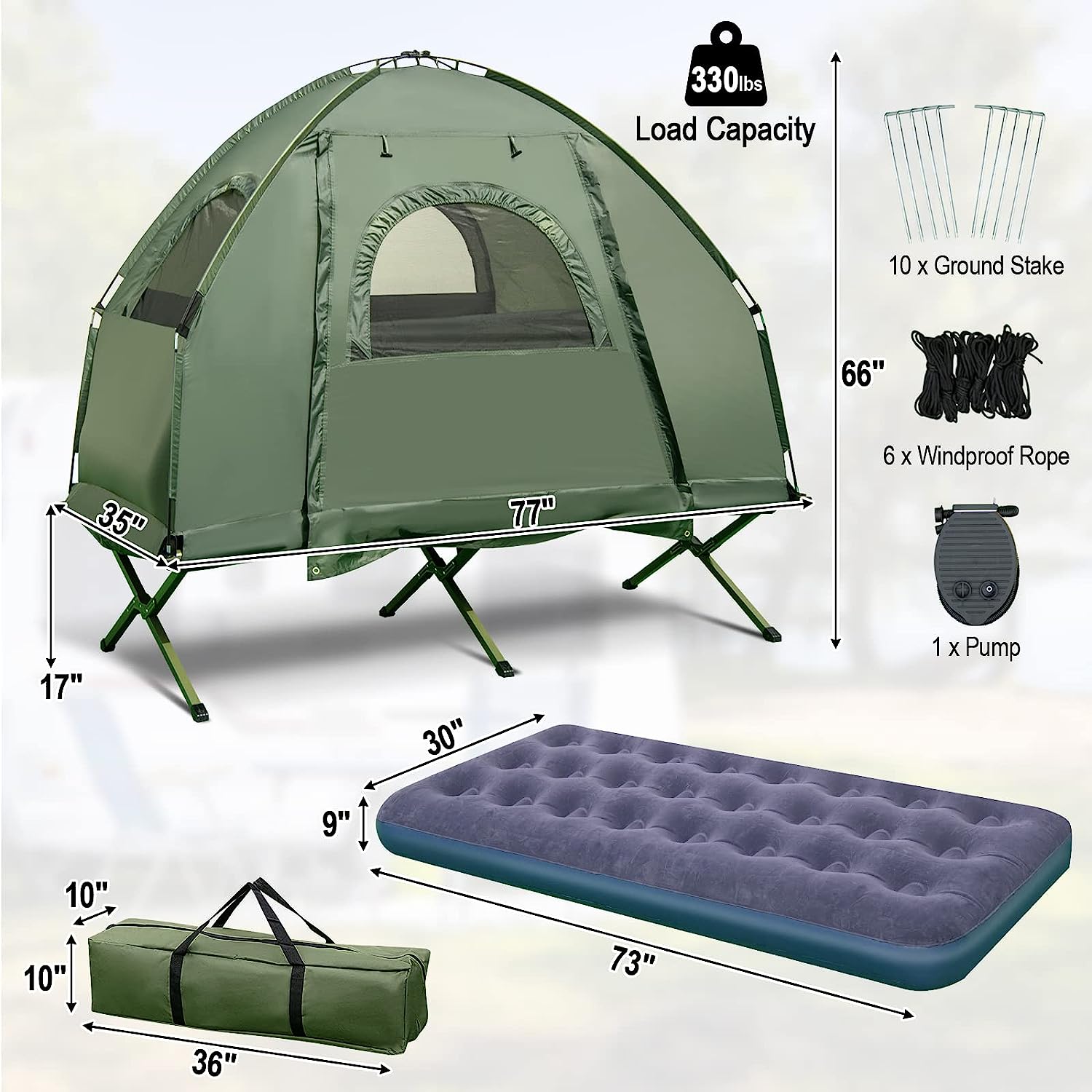 Goplus Camping Cot Size