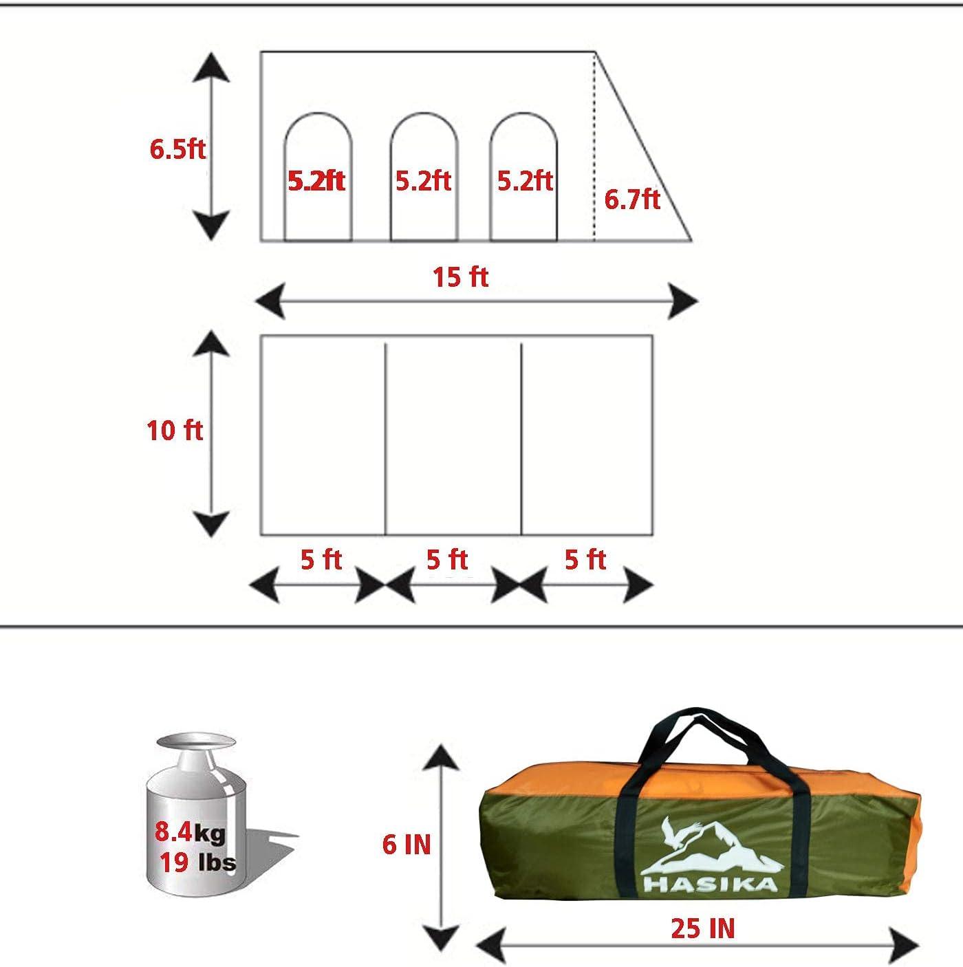 Hasika Tunnel Tent For Size