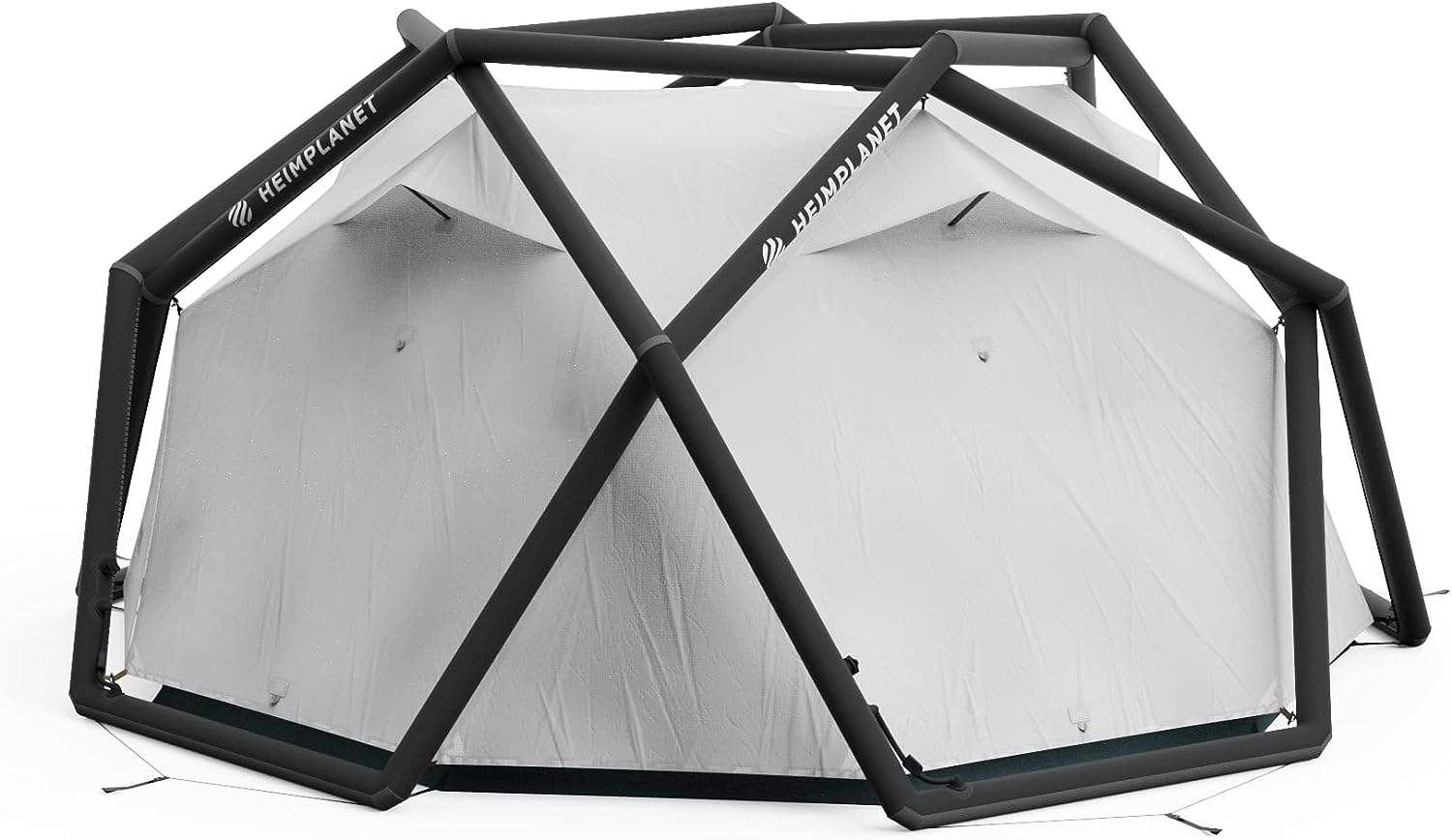 heimplanet geodesic tent white inflatable back