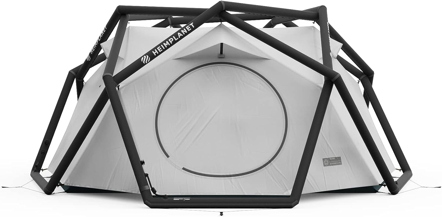 heimplanet geodesic tent white inflatable front