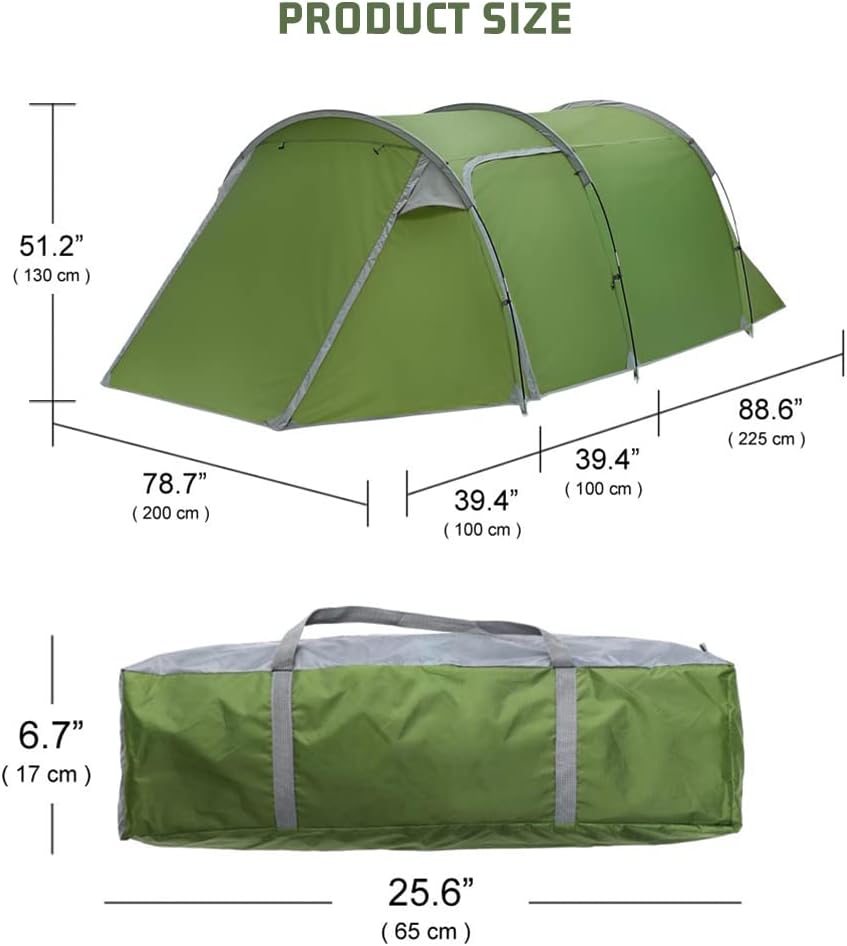 hikerbro tunnel tent size