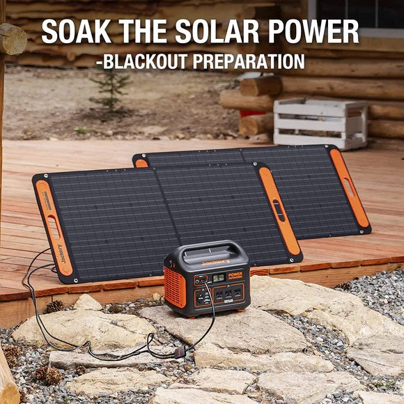 Jackery 100W Solar Panel With Portable Power Station